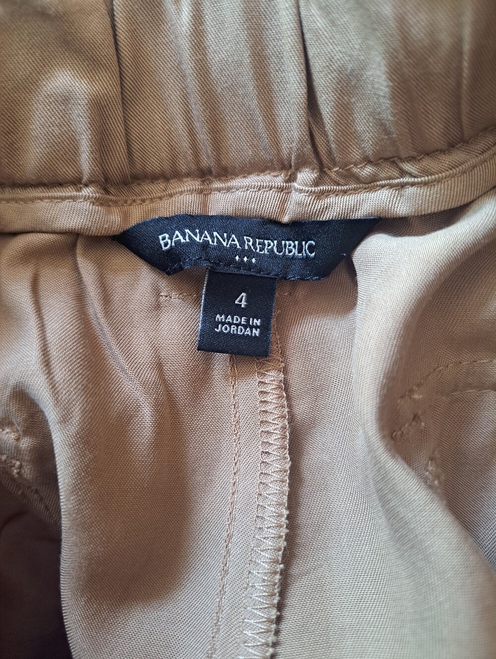 Banana Republic Tan Paperbag Waist Chinos with Tie Belt - Picture 2 of 8